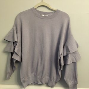 Women’s NWT Kayla's Armoire Sweater with Ruffle Long Sleeves Size Medium
